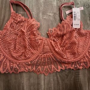 Lace unlined bra 38C